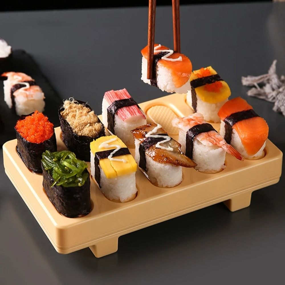 Rice Ball Mold - แม่พิมพ์ข้าวปั้นซูชิทรงสี่เหลี่ยม ง่ายต่อการแกะออกจากแม่พิมพ์ ไม่ติดกระทะ แม่พิมพ์ซูชิแบบญี่ปุ่น 10 ช่อง