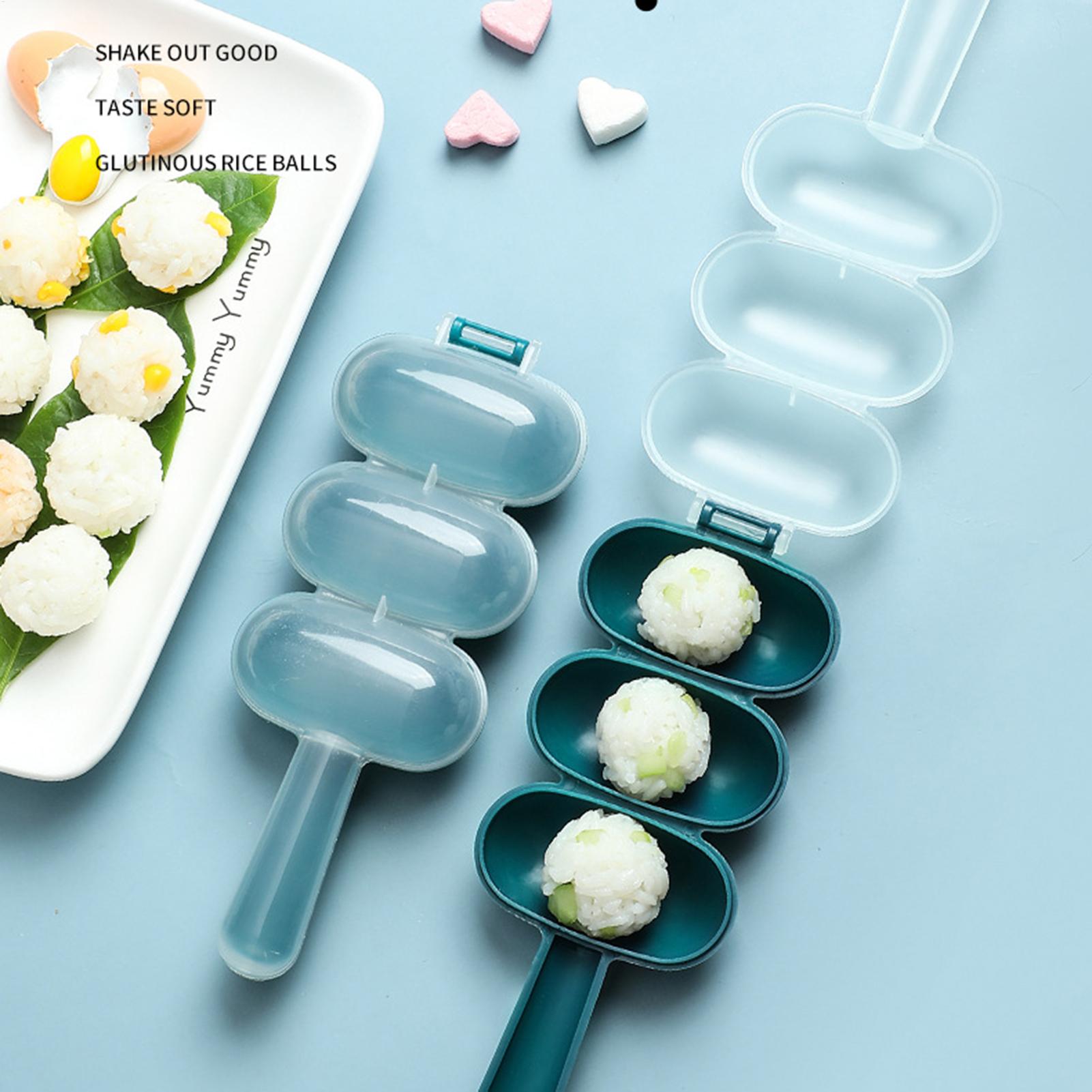 Rice Ball Mold - แม่พิมพ์ข้าวปั้นทรงกลม อุปกรณ์ทำซูชิ DIY แบบ 3 ช่อง