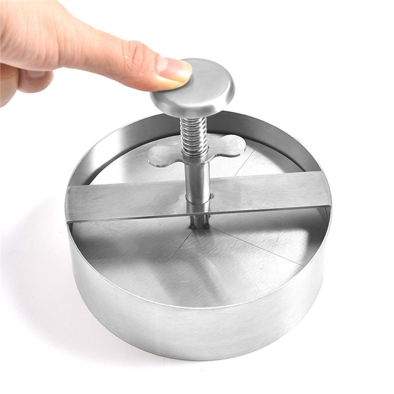 Rice Ball Mold - เครื่องทำแฮมเบอร์เกอร์แบบมือหมุน ทรงกลม ไม่ติดกระทะ ทำจากสแตนเลส ใช้ทำข้าวปั้น เนื้อหมู