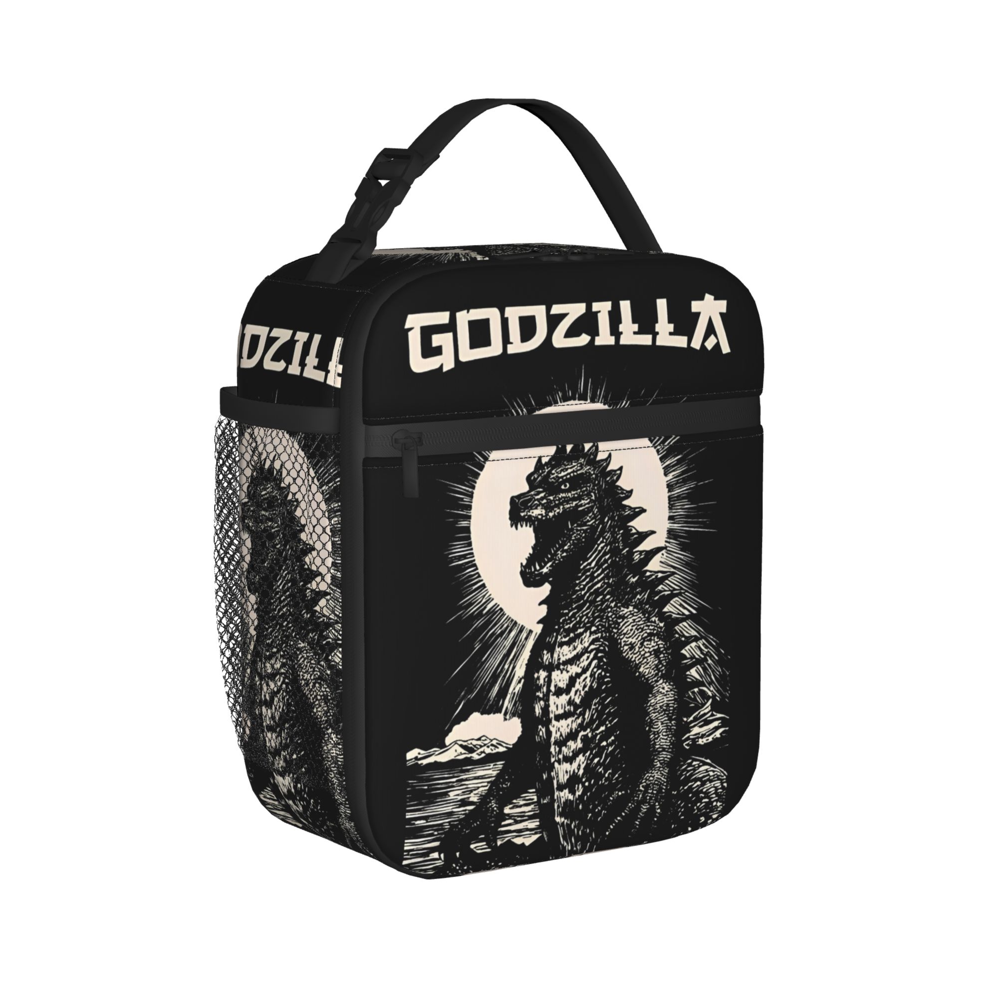 Meal Prep Bag - กระเป๋าใส่อาหารกลางวันแบบมีฉนวนกันความร้อน Great Wave Godzillaed ป้องกันการรั่วซึม กล่องใส่อาหารแบบเก็บความร้อน