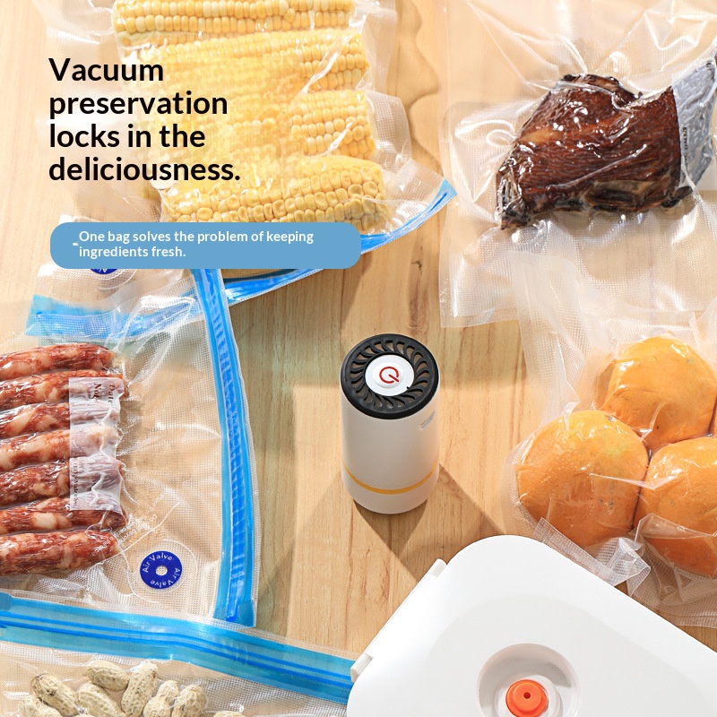 Meal Prep Vacuum Seal Containers - เครื่องซีลสูญญากาศแบบมือถือไฟฟ้าขนาดเล็ก พร้อมถุงสูญญากาศ สำหรับเก็บอาหารอัตโนมัติ