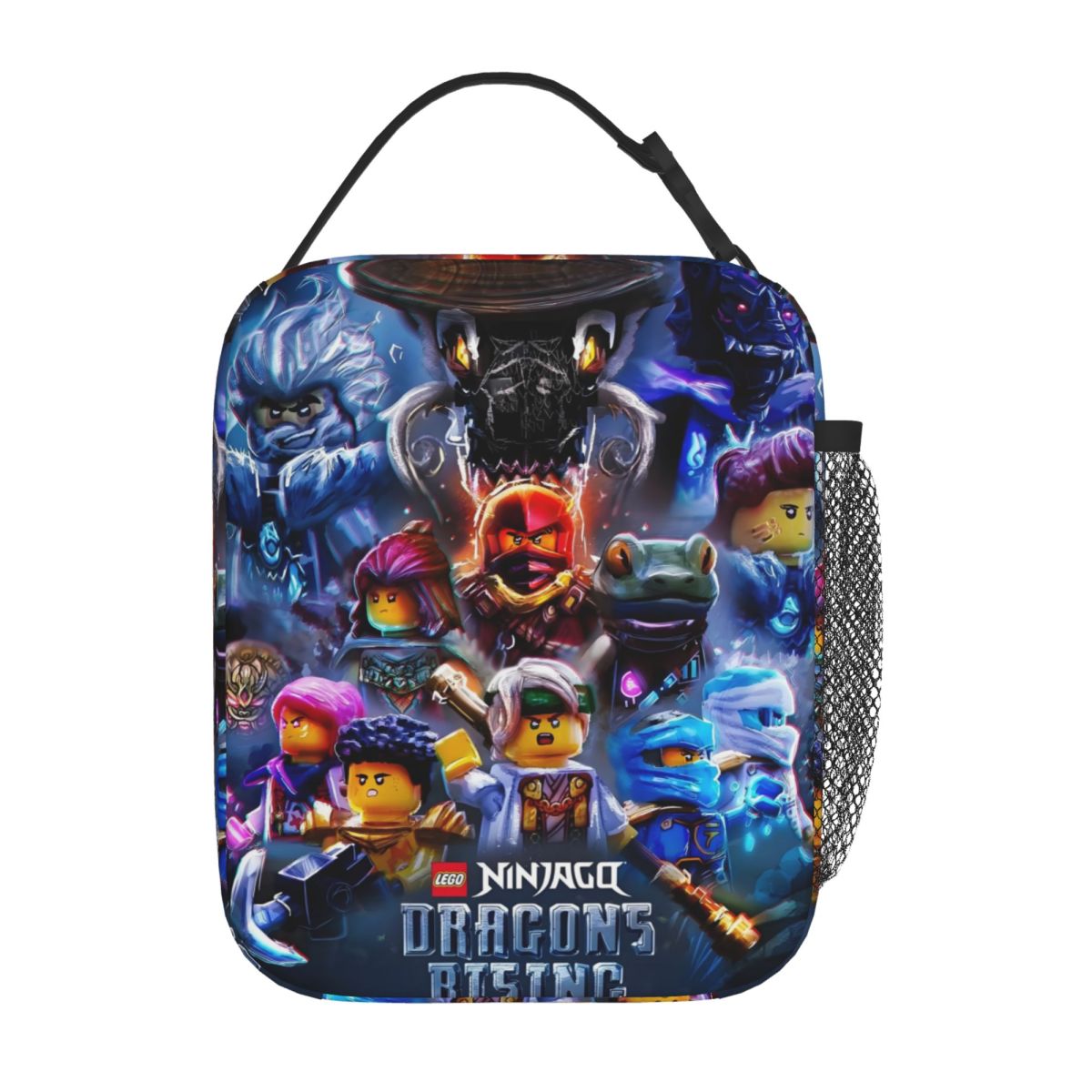 Meal Prep Bag - กล่องอาหารกลางวันแบบใช้ซ้ำได้ทีมฮีโร่ N-Ninjagos แบบกำหนดเอง กระเป๋าใส่อาหารกลางวันแบบมีฉนวนเก็บความร้อนสำหรับเกมอนิเมะอเนกประสงค์ สำหรับทำงานในสำนักงาน