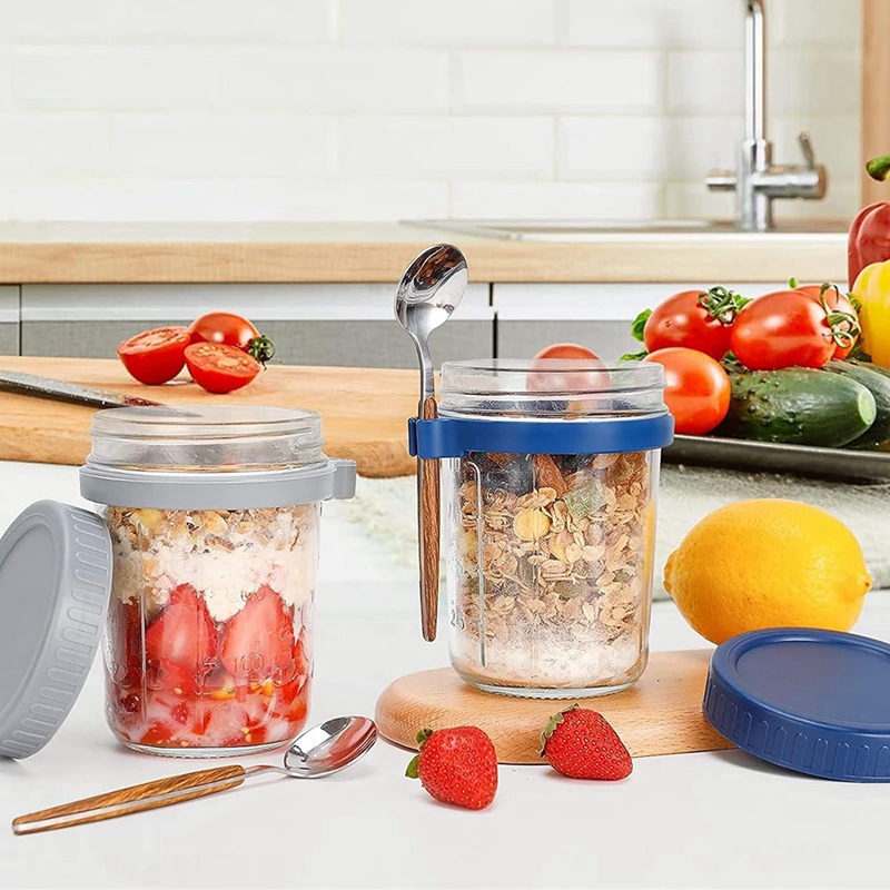 ชุดภาชนะใส่โอ๊ตมีลแบบค้างคืน 4 - Overnight Oat Jar บทวิจารณ์และราคา