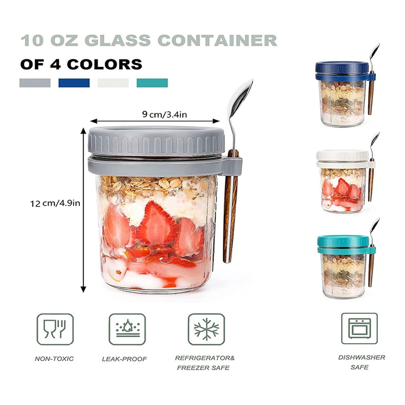 ชุดภาชนะใส่โอ๊ตมีลแบบค้างคืน 4 - Overnight Oat Jar บทวิจารณ์และราคา