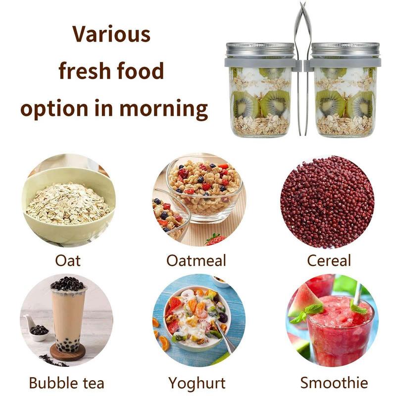 ขวดแก้วใส่อาหารแห้งขนาดใหญ่ 60 - Overnight Oat Jar บทวิจารณ์และราคา