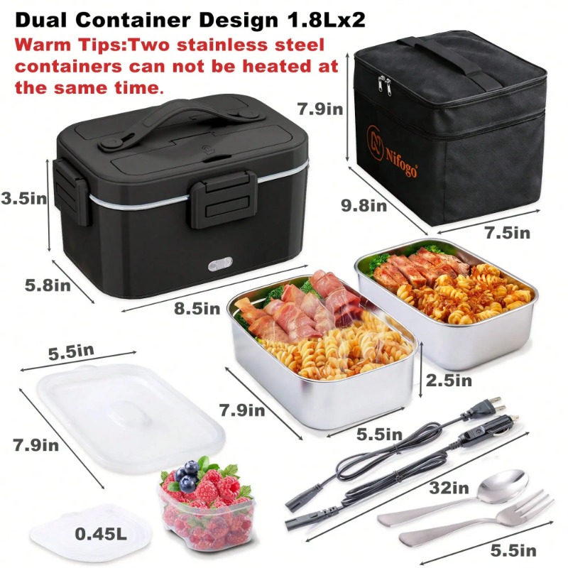 กล่องอาหารอุ่นไฟฟ้า 100W, ความ - Meal Prep Bag บทวิจารณ์และราคา