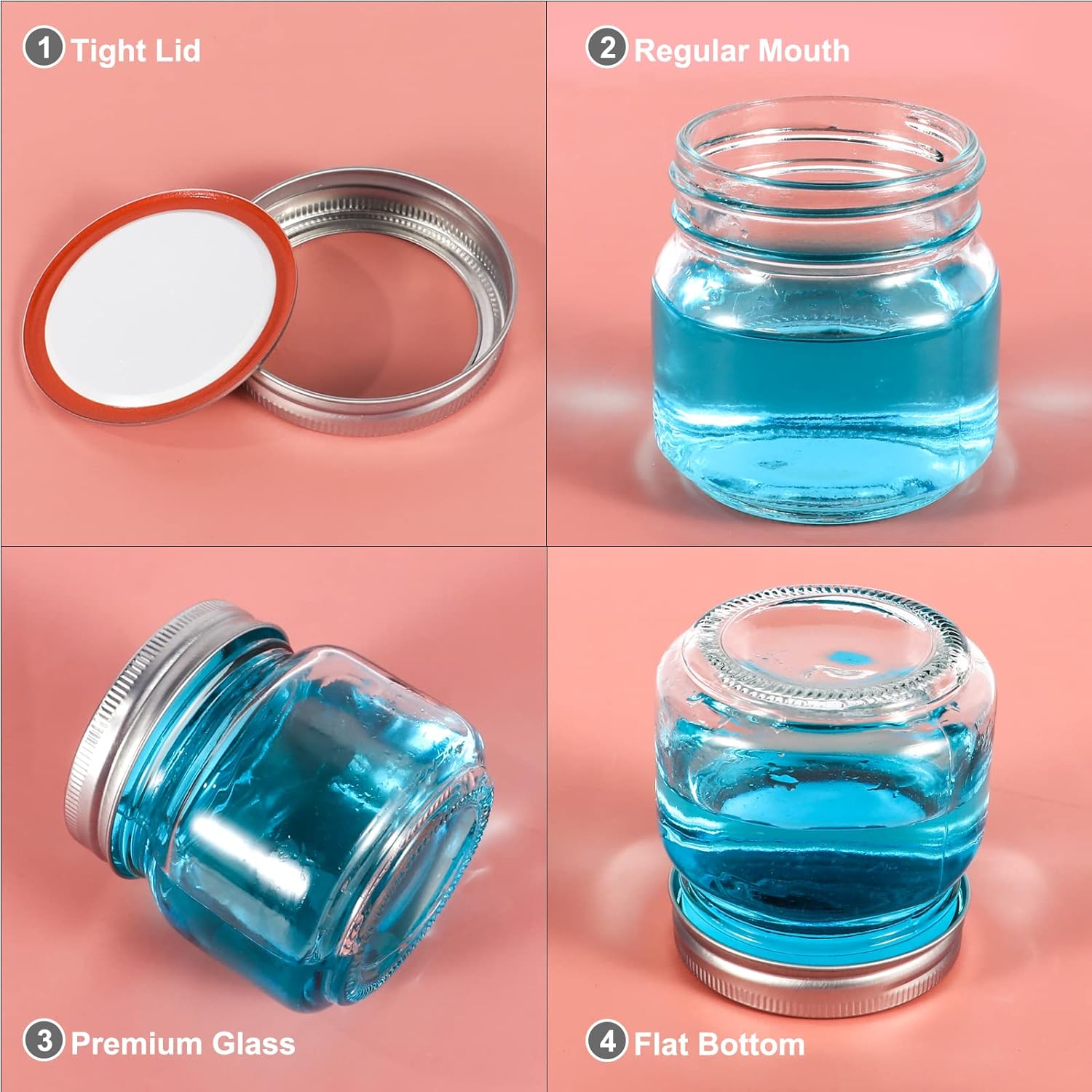 ขวดโหลแก้วสำหรับปากธรรมดาขนาด8 - Overnight Oat Jar บทวิจารณ์และราคา