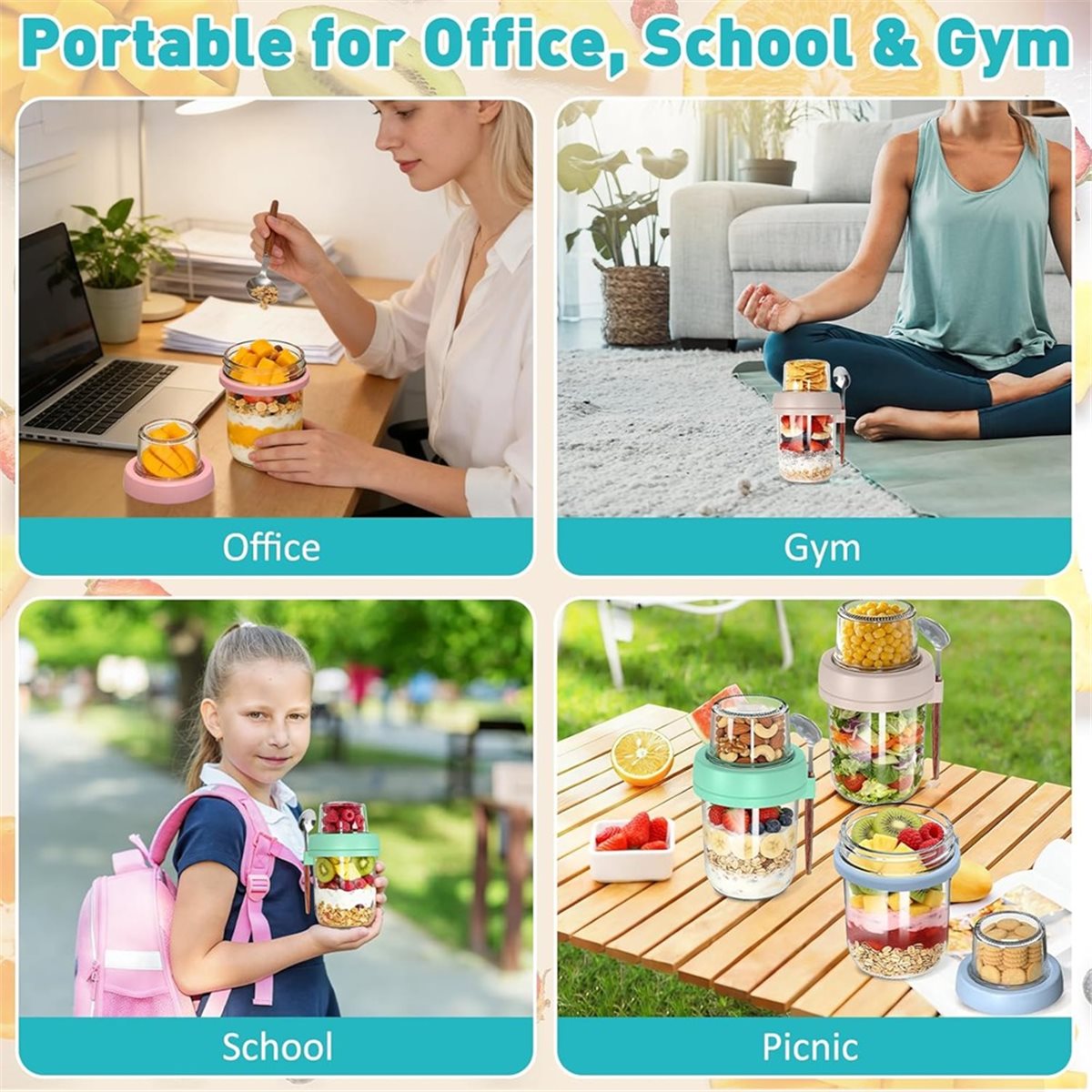 ภาชนะใส่โอเวอร์ไนท์โอ๊ตแบบพกพา - Overnight Oat Jar บทวิจารณ์และราคา