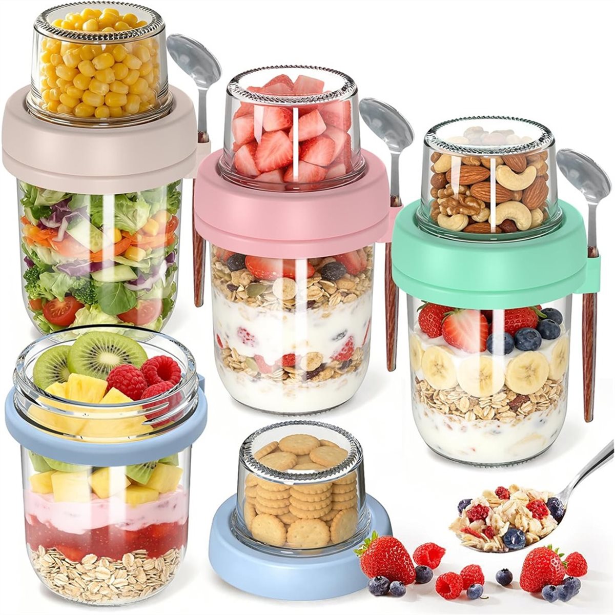 ภาชนะใส่โอเวอร์ไนท์โอ๊ตแบบพกพา - Overnight Oat Jar บทวิจารณ์และราคา