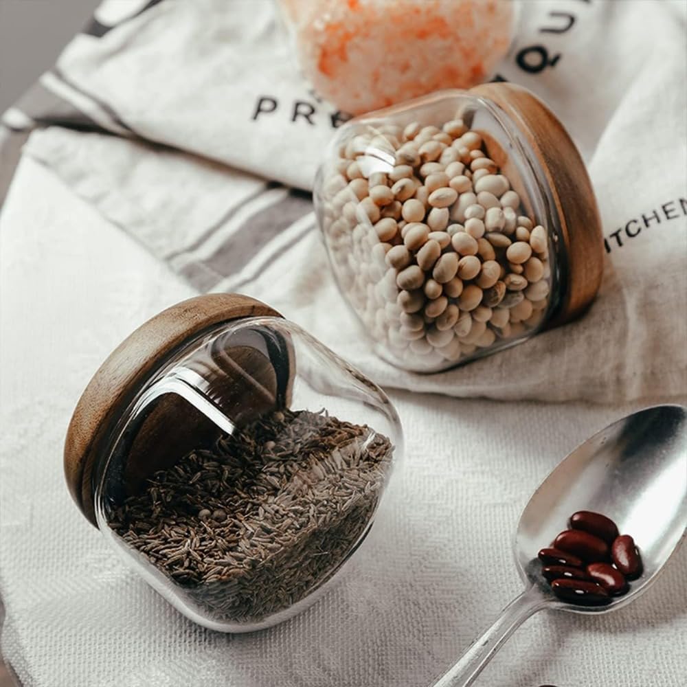 ภาชนะบรรจุอาหารแก้วพร้อมไม้ -  - Overnight Oat Jar บทวิจารณ์และราคา