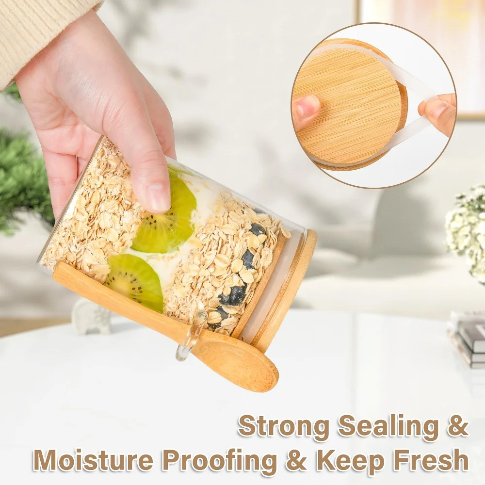 ภาชนะใส่โอเวอร์ไนท์โอ๊ตพร้อมฝา - Overnight Oat Jar บทวิจารณ์และราคา