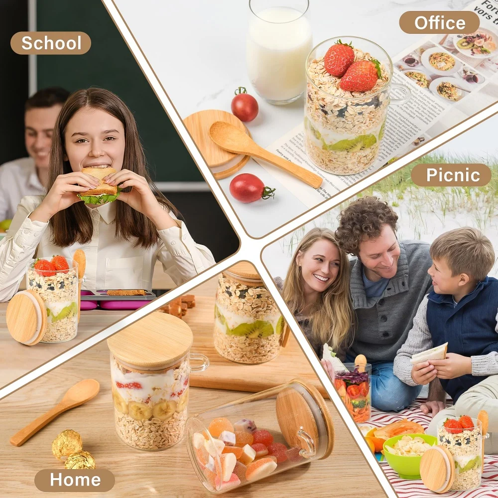 ภาชนะใส่โอเวอร์ไนท์โอ๊ตพร้อมฝา - Overnight Oat Jar บทวิจารณ์และราคา