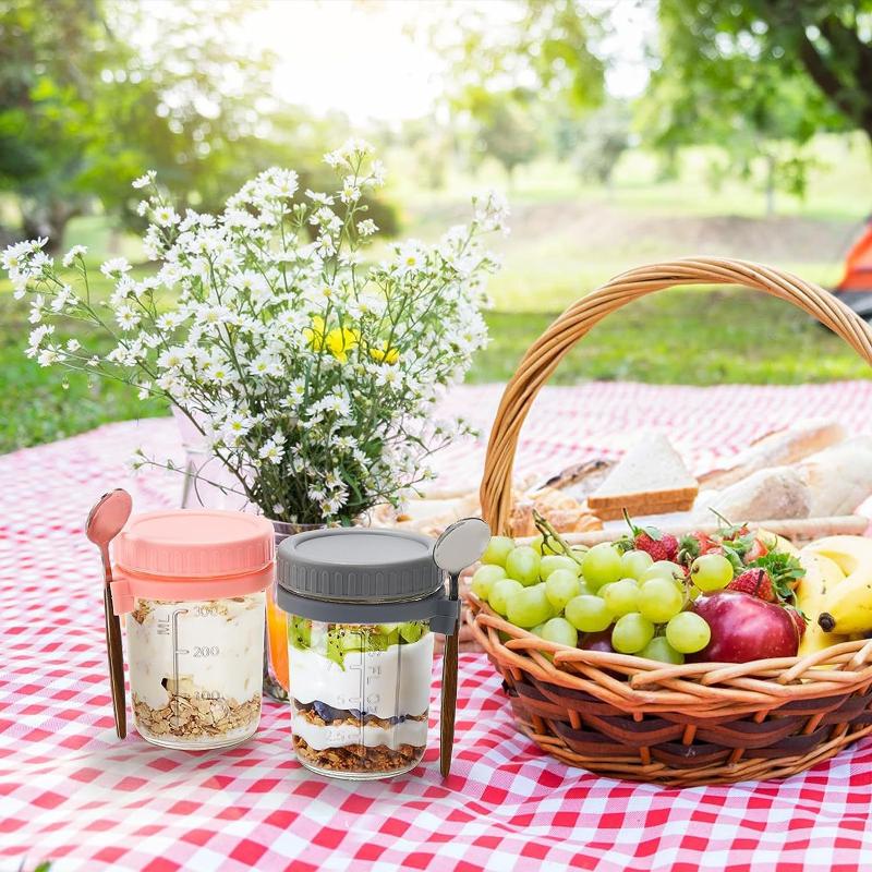 ขวดแก้วใส่อาหารแบบใช้ซ้ำได้ ขน - Overnight Oat Jar บทวิจารณ์และราคา
