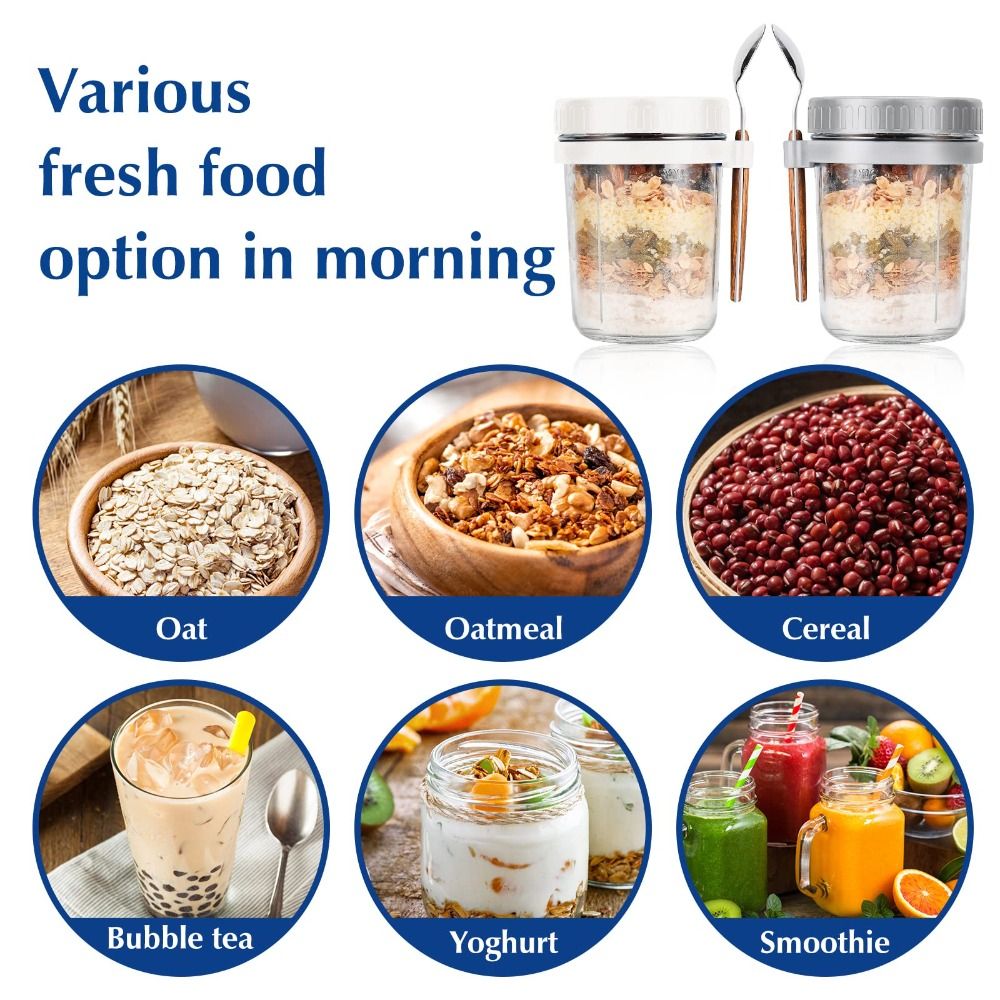 ขวดโยเกิร์ต 350 มล. ขวดโอ๊ตมีล - Overnight Oat Jar บทวิจารณ์และราคา